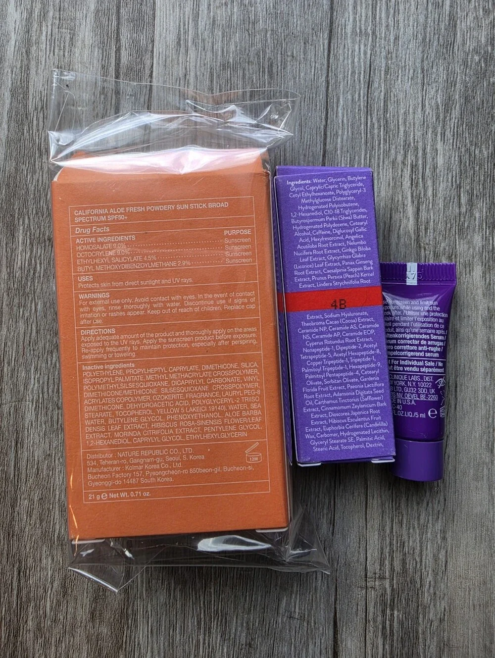 Clinique Smart & Nature Republic Aloe Fresh Sun SPF50+ & Peach & Lily Eye Cream